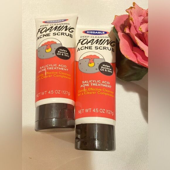 🛍️2 Kissable Deep Cleaning Foaming Acne Scrub Salicylic Acid Acne treatment 💥 - Picture 9 of 11